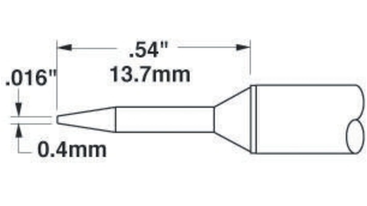 OK International 0.4 mm Straight Conical Soldering Iron Tip