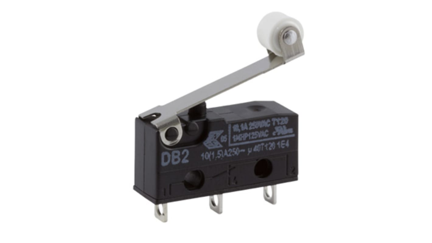 Microinterruttore, ZF, SPDT, 10,1 A a 250 V c.a., A saldare