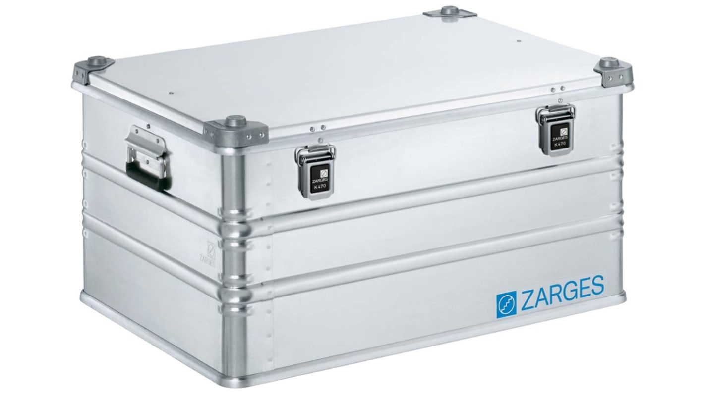 Maleta de transporte Zarges K 470 de Aluminio Plateado, dim. ext. 410 x 800 x 600mm, 10kg