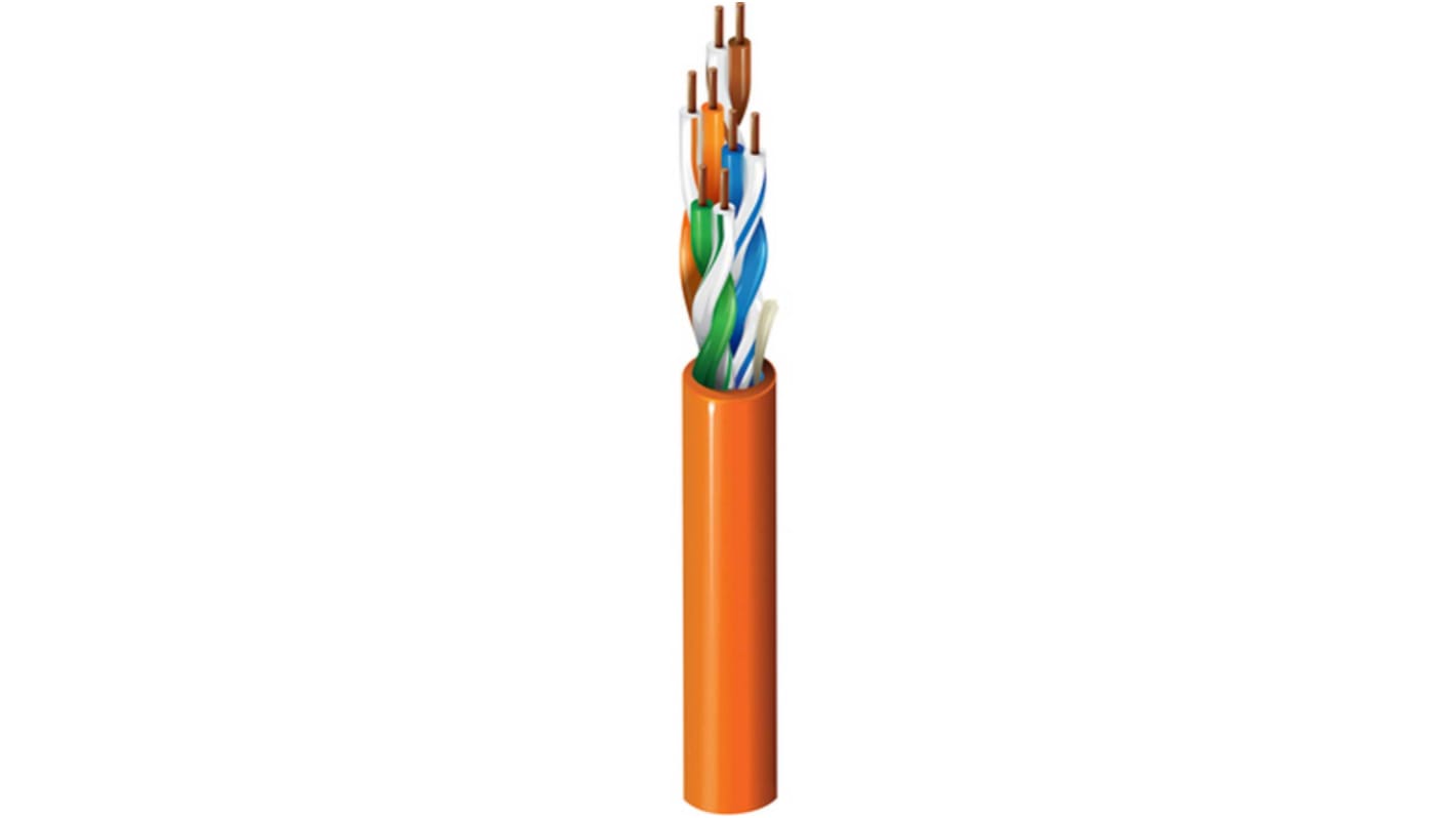 Cable Ethernet Cat5e U/UTP Belden de color Azul, long. 305m, funda de PVC