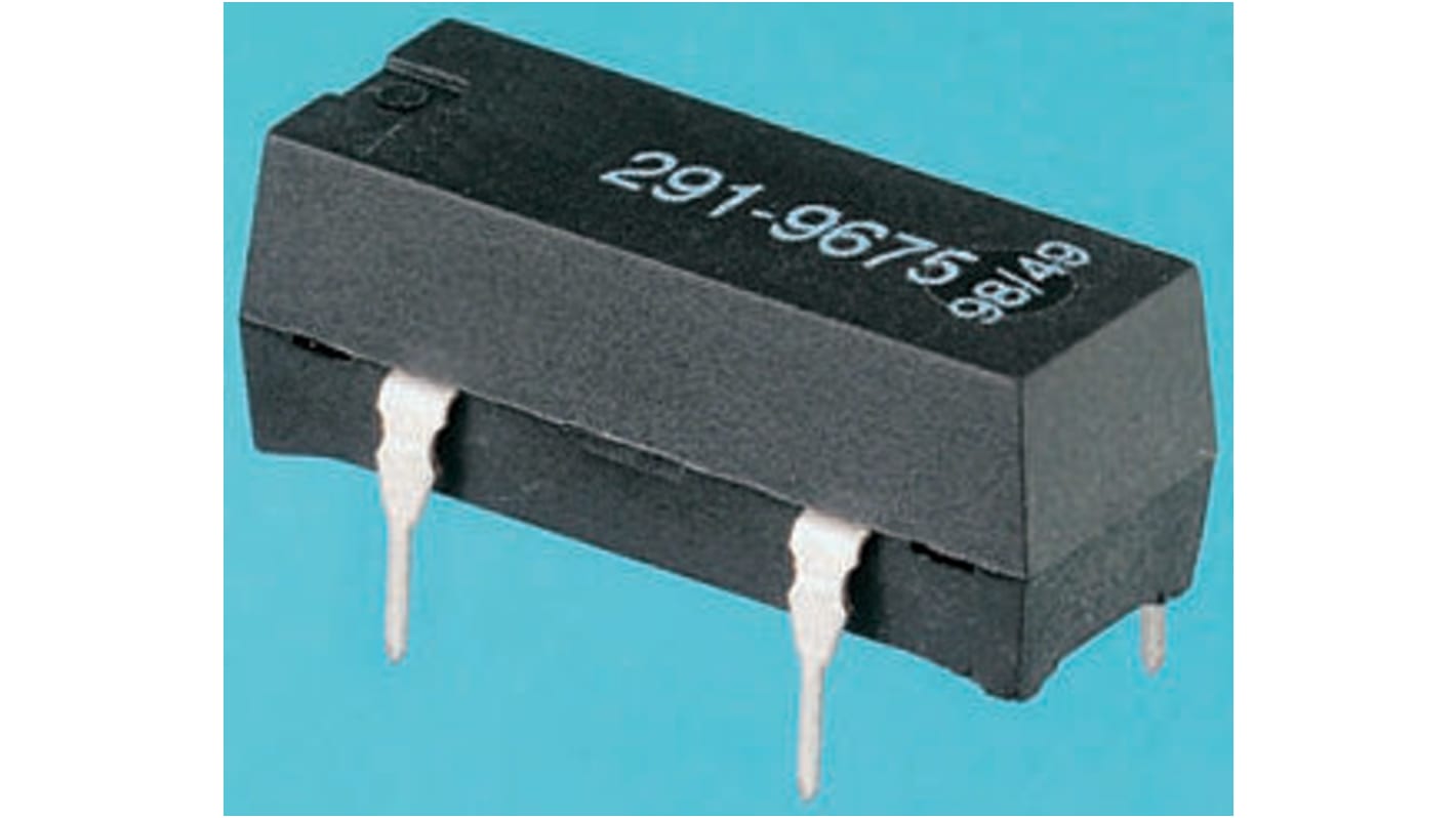 RS PRO PCB Mount Reed Relay, 5V dc Coil, SPST, 300V dc Max, 0.5 A Max, 200Ω