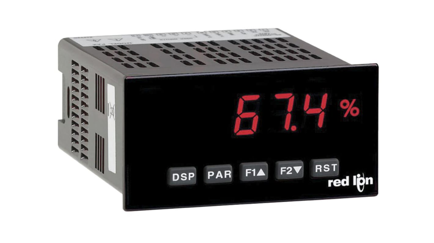 Red Lion PAXT LED Digital Panel Multi-Function Meter for Current, Temperature, Voltage, 44.5mm x 91.4mm