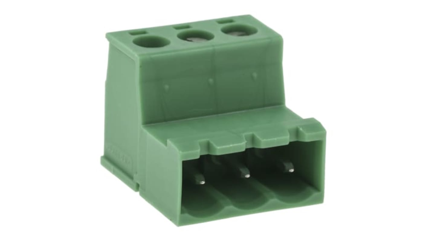 Phoenix Contact 5.08mm Pitch 3 Way Pluggable Terminal Block, Inverted Plug, Cable Mount, Screw Termination