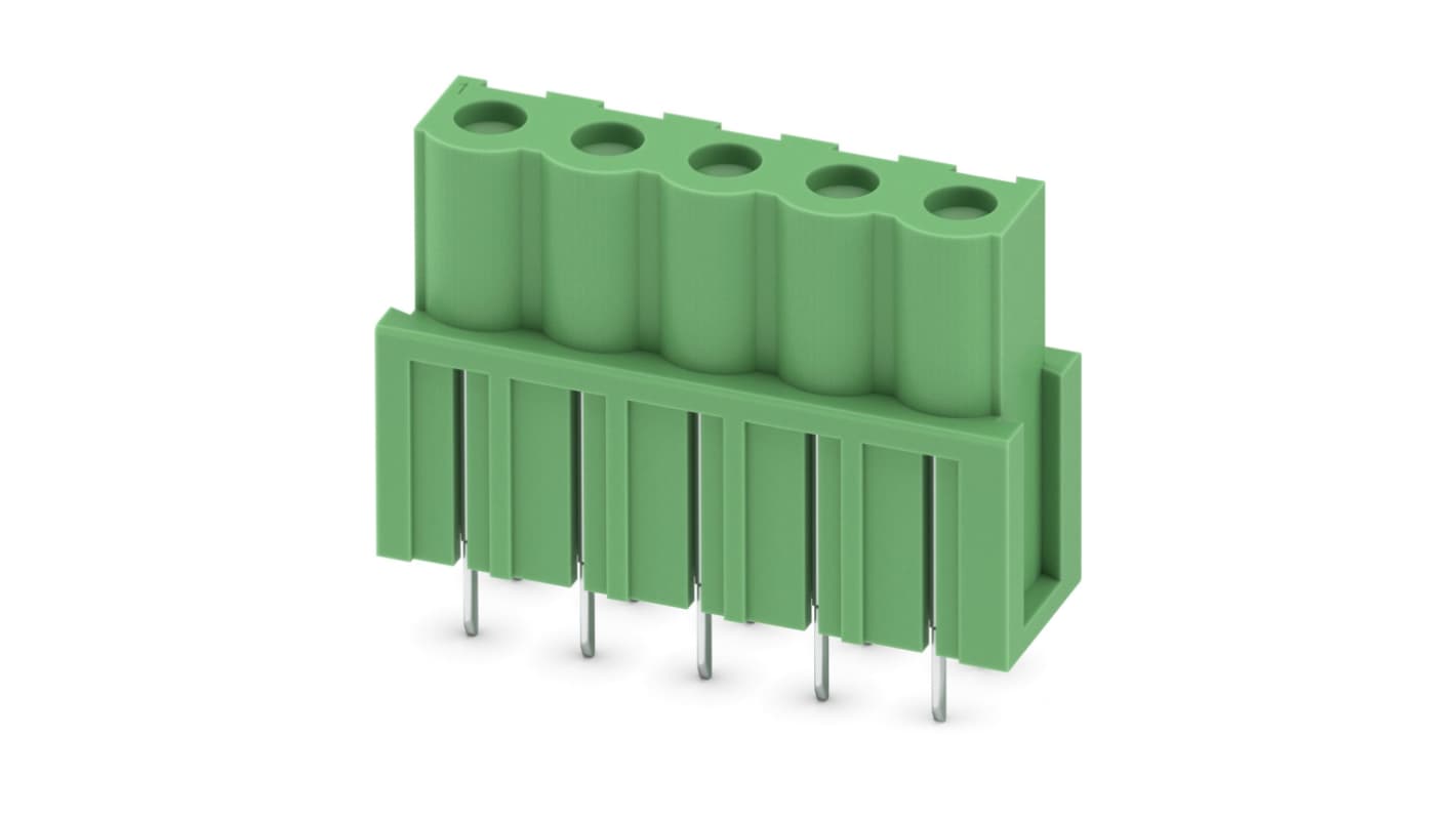 Phoenix Contact, 5.08mm Pitch, COMBICON ICV, 5 Way, , Pluggable Terminal Block, Inverted Header, Through Hole, Solder