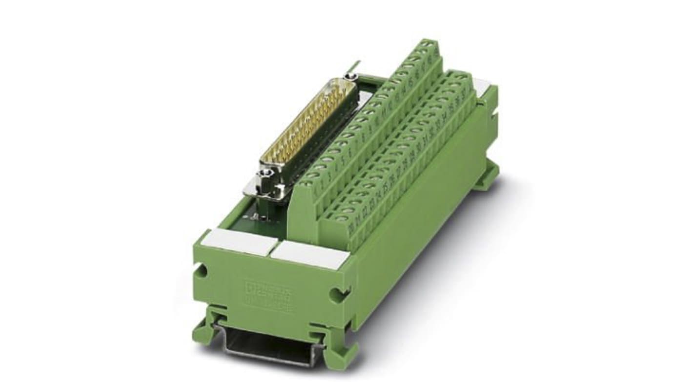 Phoenix Contact D-sub Interface Module, Male, 15 Pole, 25 V ac, 60 V dc, 2.5A, DIN Rail Mount