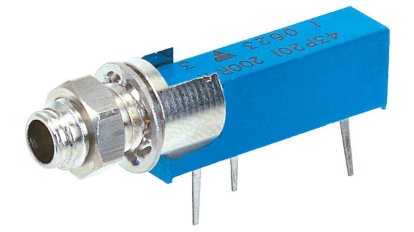 Vishay 半固定抵抗器（トリマポテンショメータ）, 20kΩ, ±10%, 0.5W, 20回転, パネル取り付け、 スルーホール