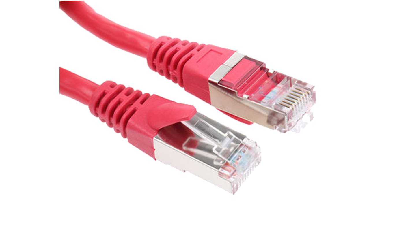 Cable Ethernet Cat5e U/UTP Decelect de color Rojo, long. 2m, funda de PVC
