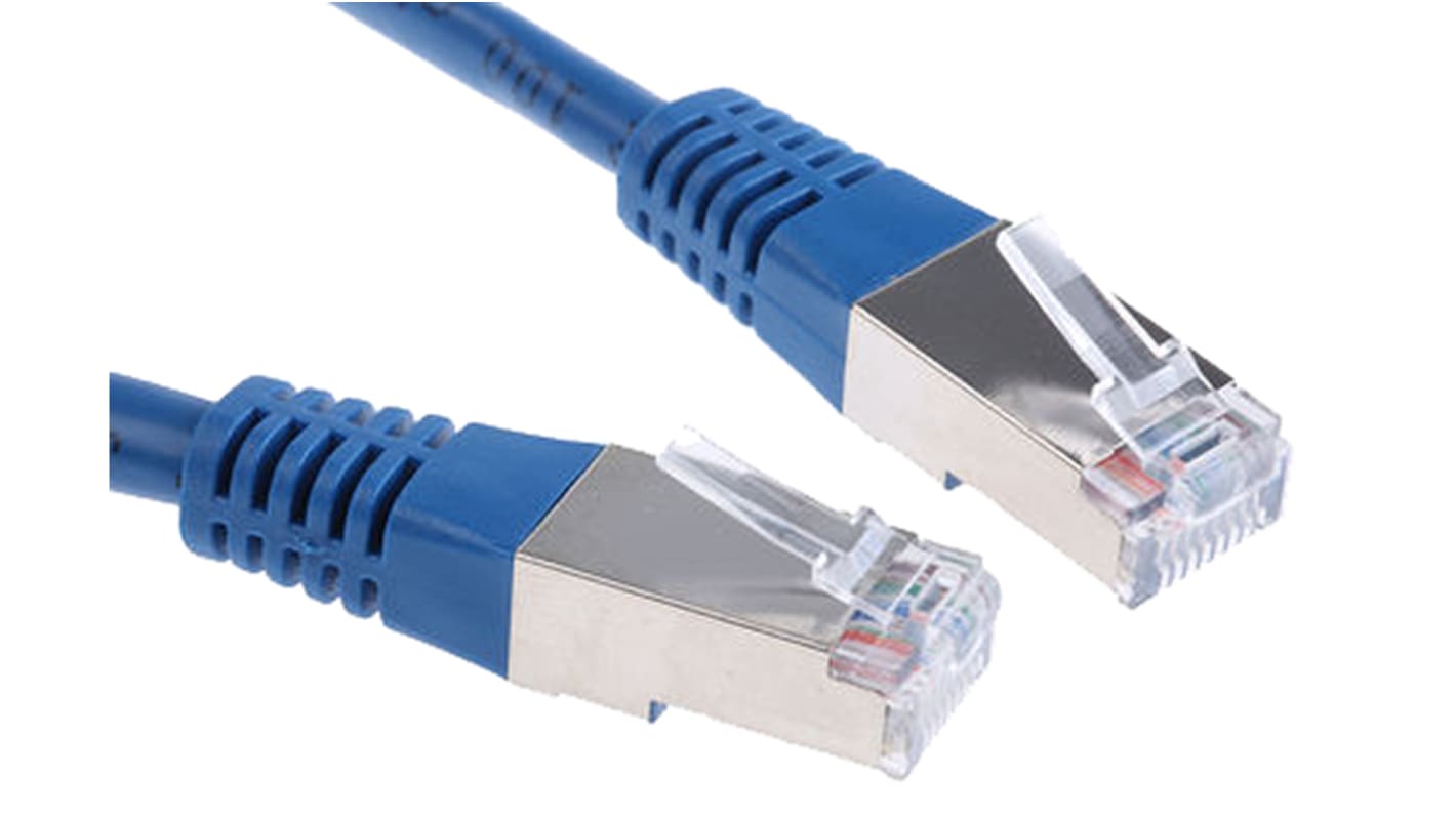 Decelect Ethernetkabel Cat.5e, 5m, Blau Patchkabel, A RJ45 U/UTP Stecker, B RJ45, PVC