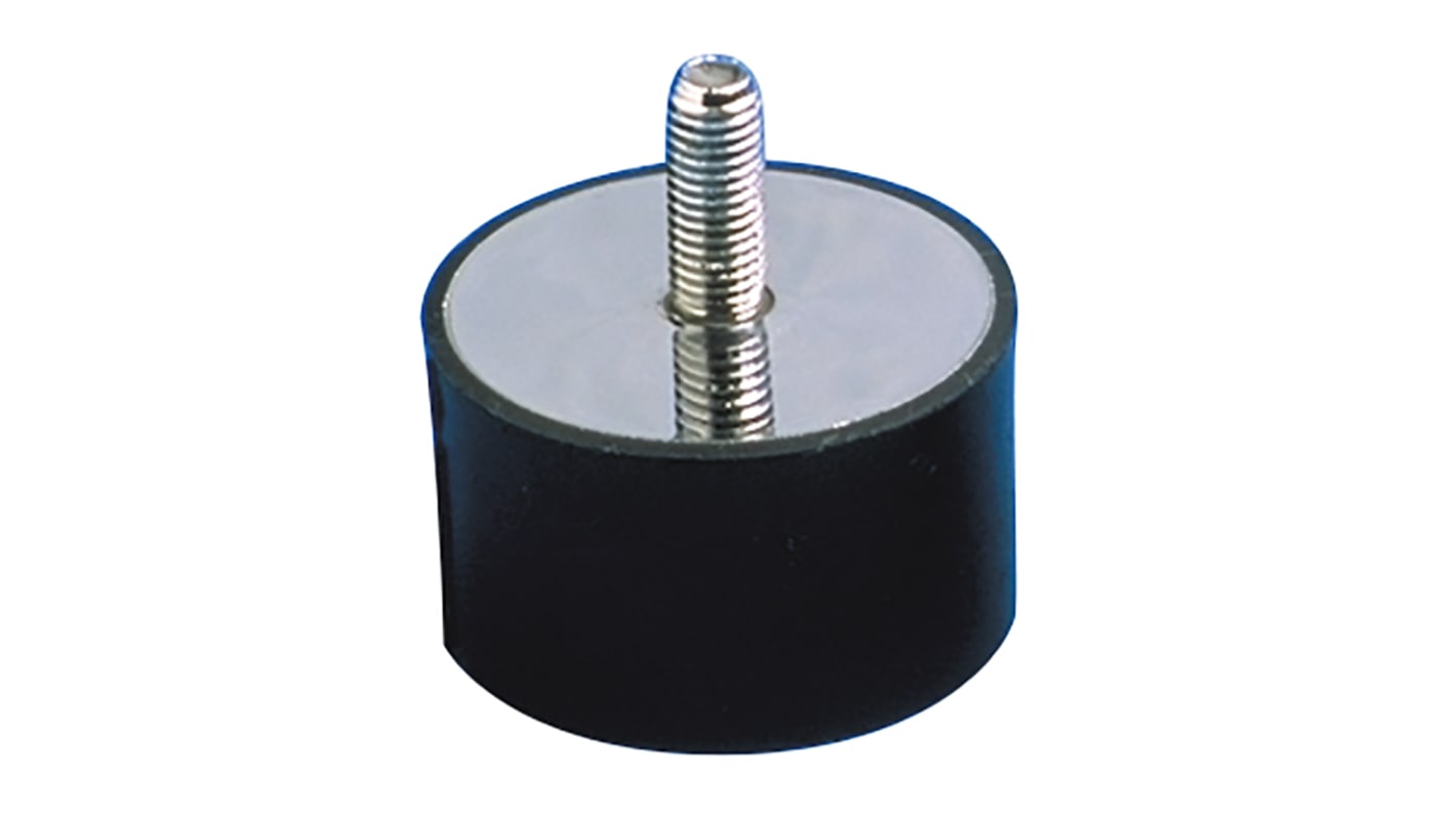 Soporte antivibración Paulstra Hutchinson, Pie amortiguador macho, Ø 25.5mm, alt. 22mm, rosca M8