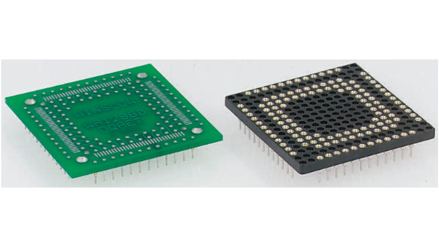 Winslow IC插座适配器, 0.5 mm, 2.54 mm节距, THT安装, 208 针 QFP母头转208 针PGA 母头