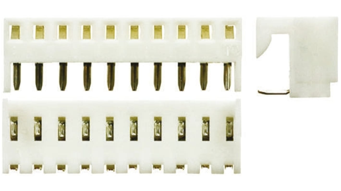 Presa PCB Molex, 10 vie, 1 fila, passo 2.54mm, Montaggio con foro passante