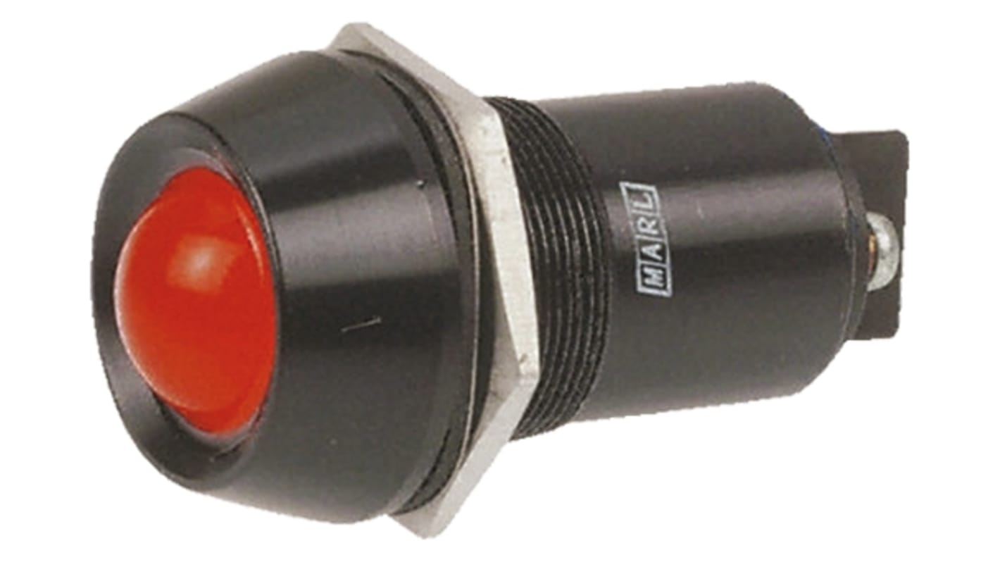 Marl Red Panel Mount Indicator, 110V ac, 25.4mm Mounting Hole Size