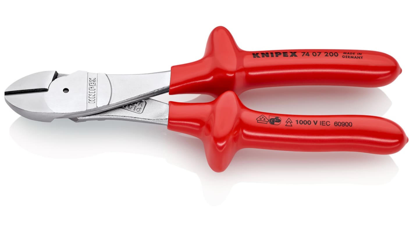 Tronchese laterale per meccanica tipo forte Knipex in Acciaio al cromo-vanadio, L. 200 mm, capacità di taglio max