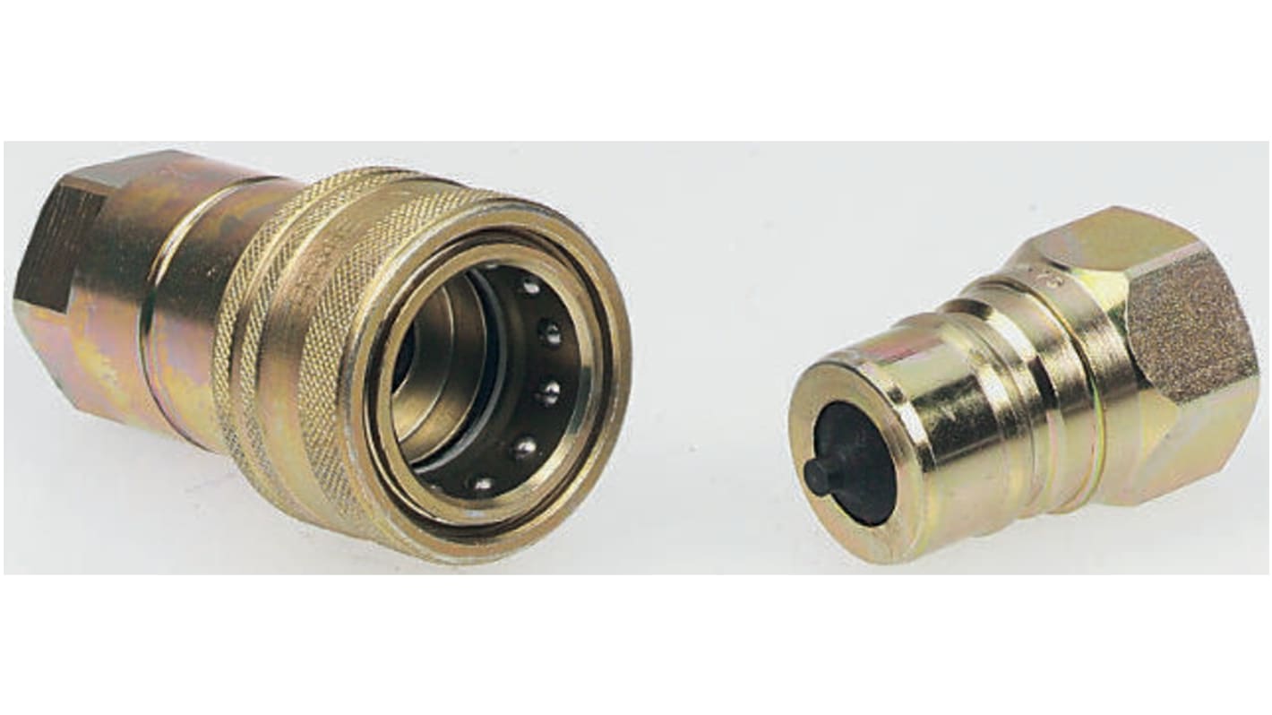 Faster Carbon Steel Female Hydraulic Quick Connect Coupling, BSP 1/2 Female