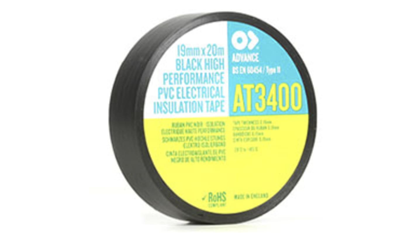Nastro isolante Advance Tapes AT34 in PVC, 25mm x 20m x 0.19mm