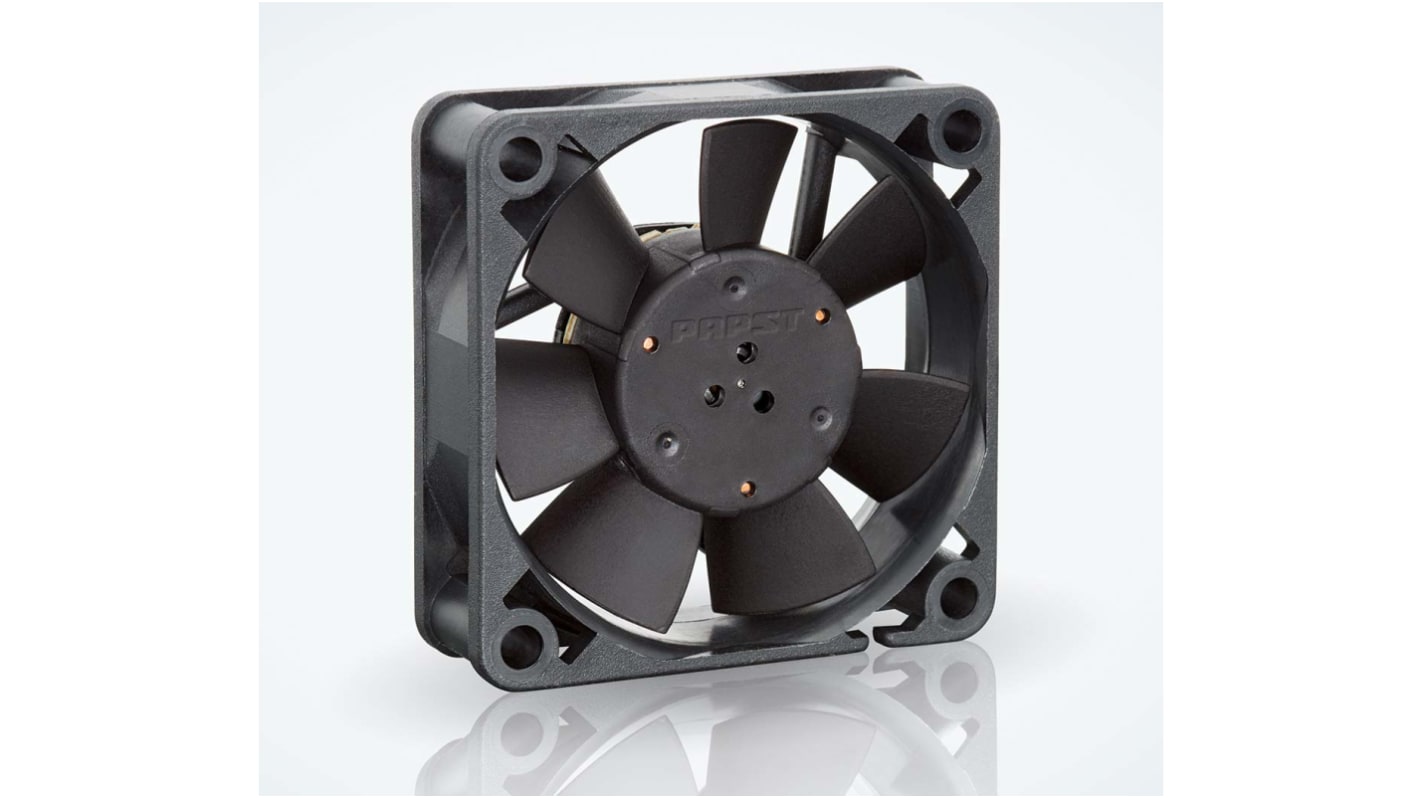 ebm-papst 500 F Series Axial Fan, 24 V dc, DC Operation, 20m³/h, 900mW, 38mA Max, IP20, 50 x 50 x 15mm