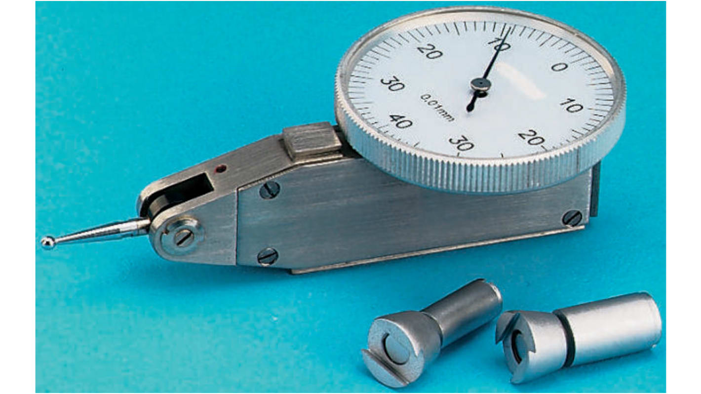 Reloj palpador RS PRO, calibrado UKAS, Métrico, med. máx. +0.8mm, precisión ±0,02 mm, resolución 0,01 mm