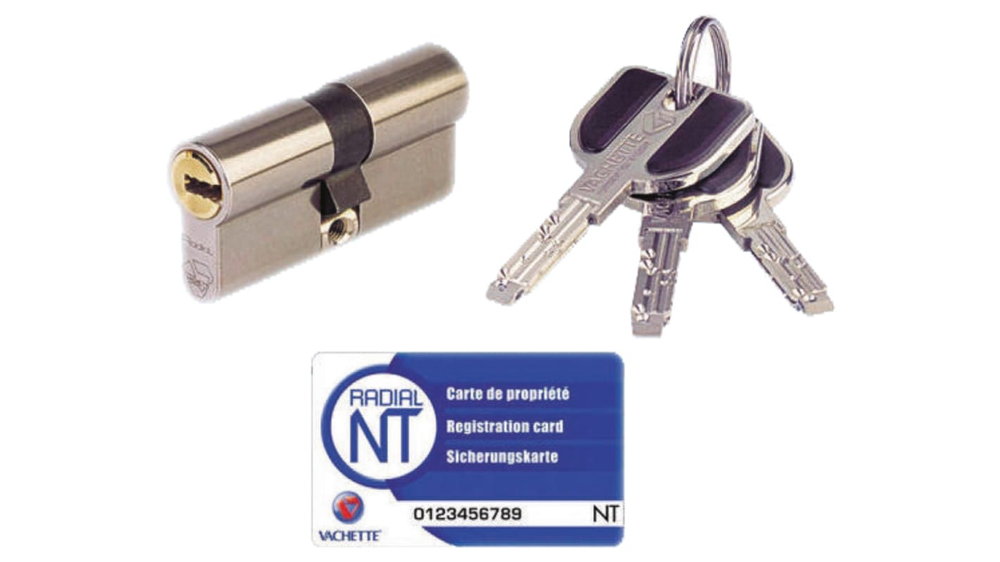 Vachette Brass Euro Cylinder Lock, 32.5 x 32.5 mm