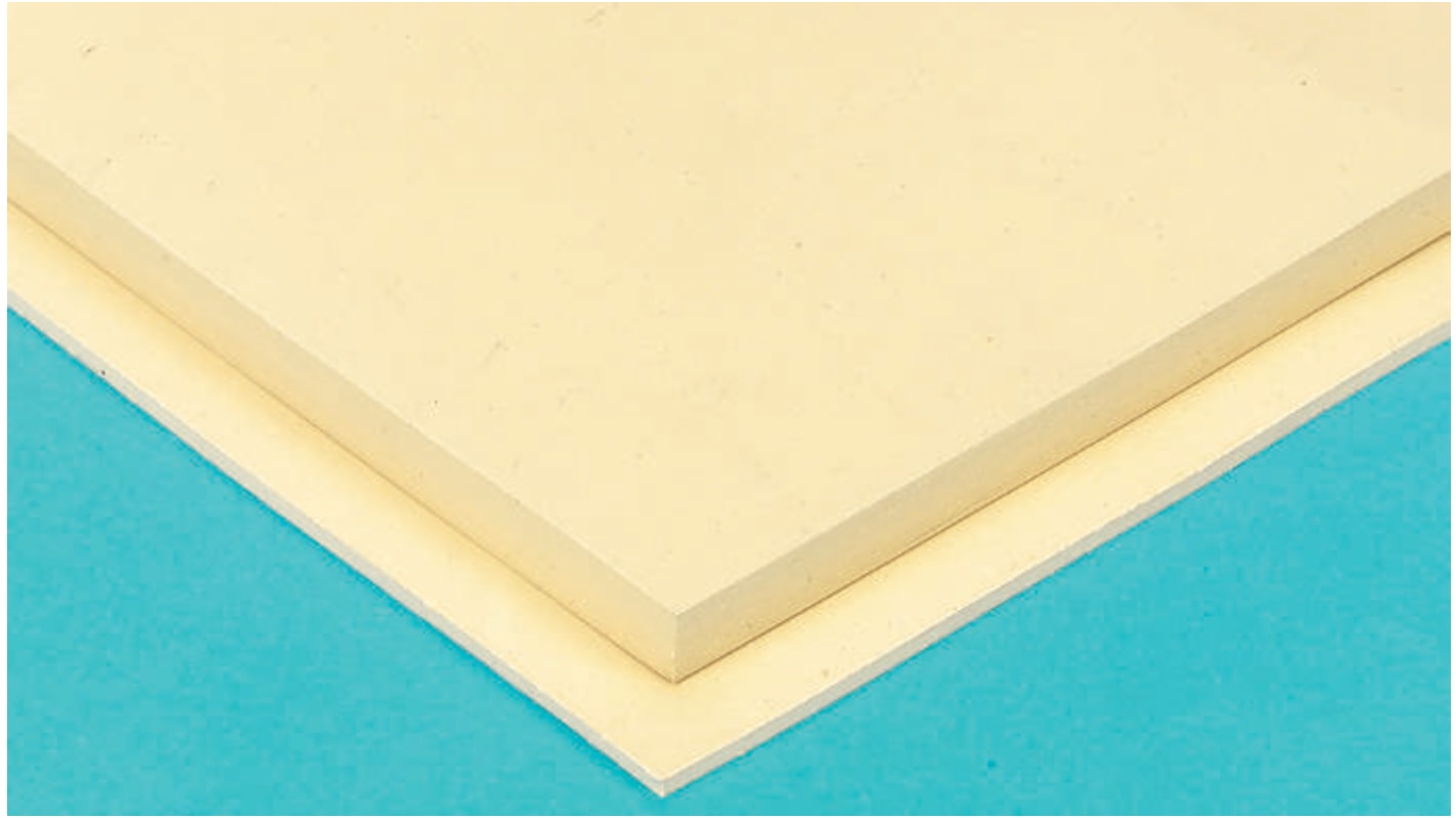 RS PRO Gummimatte Naturkautschuk, Beige, 1m x 6mm x 1m 1.1g/cm³ Nein