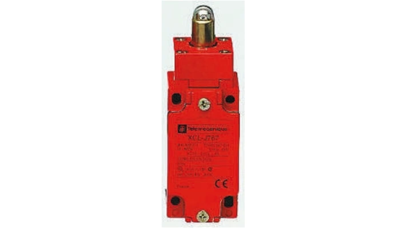 Telemecanique Sensors XCLJ Series Roller Plunger Limit Switch, 2NC, IP66, Zinc Alloy Housing