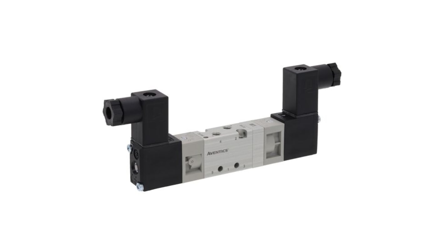 EMERSON ? ASCO 5/2 Pneumatic Solenoid Valve - Solenoid/Pilot Metric M5 519 Series 230V ac