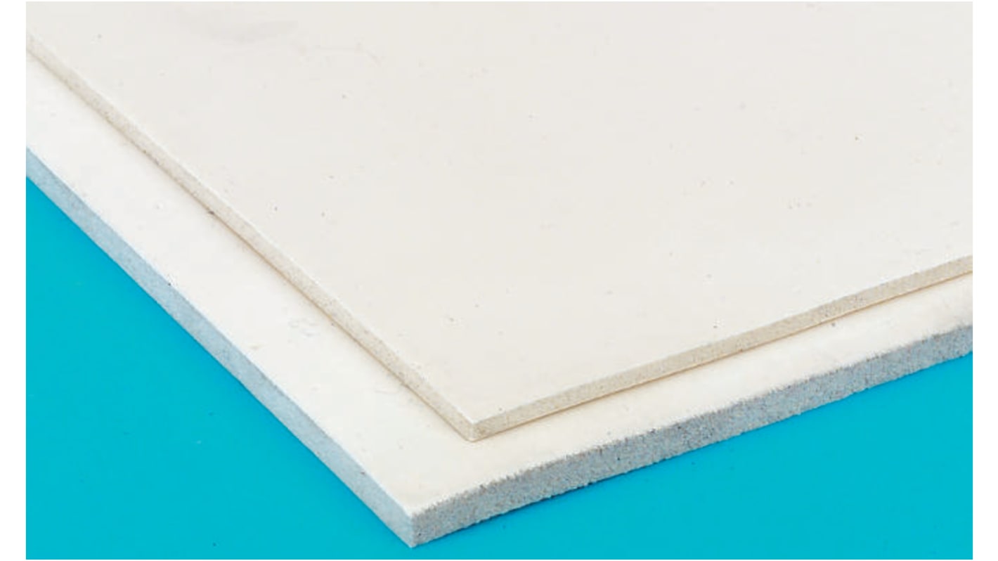 RS PRO White Rubber Sponge Sheet, 1m x 600mm x 6mm