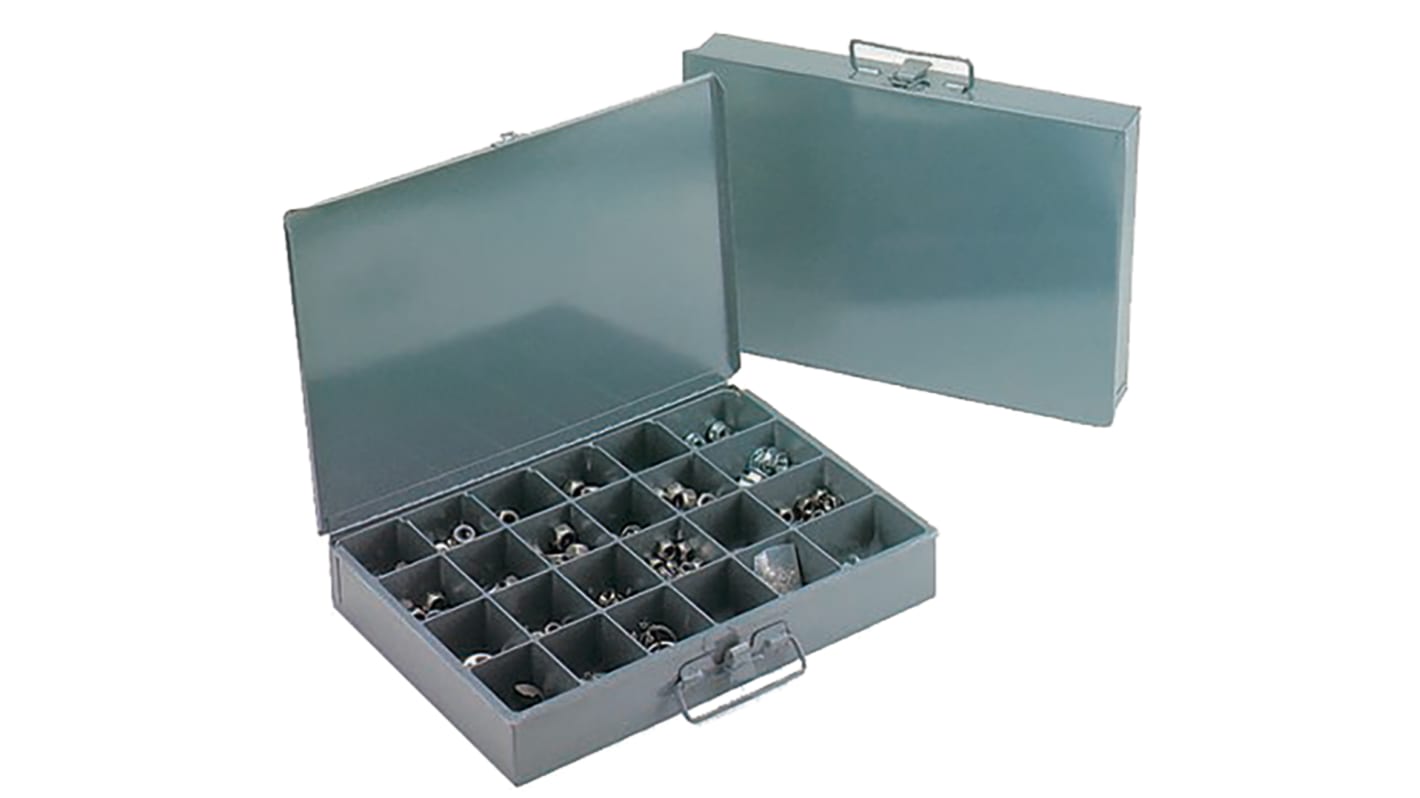 Durham 8 Cell Grey Steel Compartment Box, 50mm x 339mm x 234mm