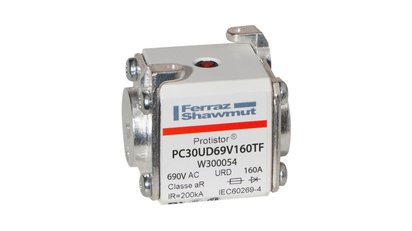 Mersen 160A size 30 FF Square Body Fuse, aR, 700V