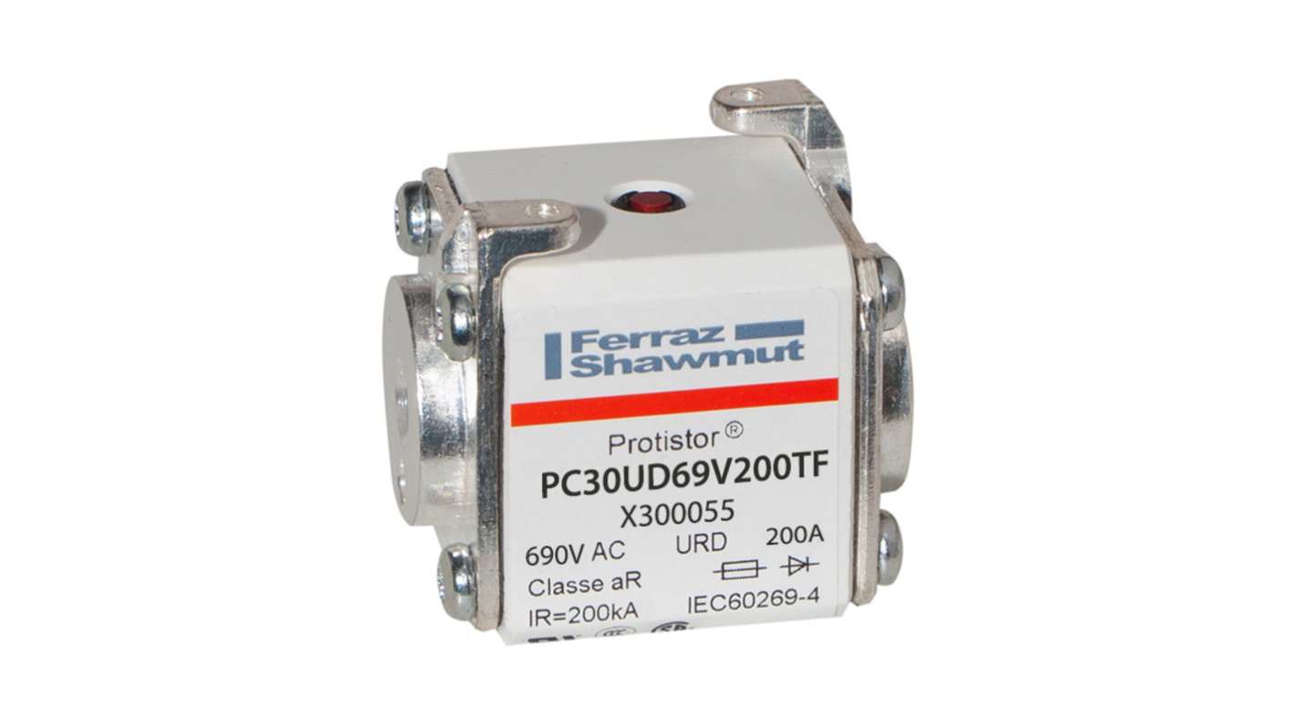 Mersen 200A size 30 FF Square Body Fuse, aR, 700V