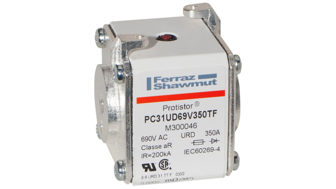 Mersen 350A size 31 FF Square Body Fuse, aR, 700V
