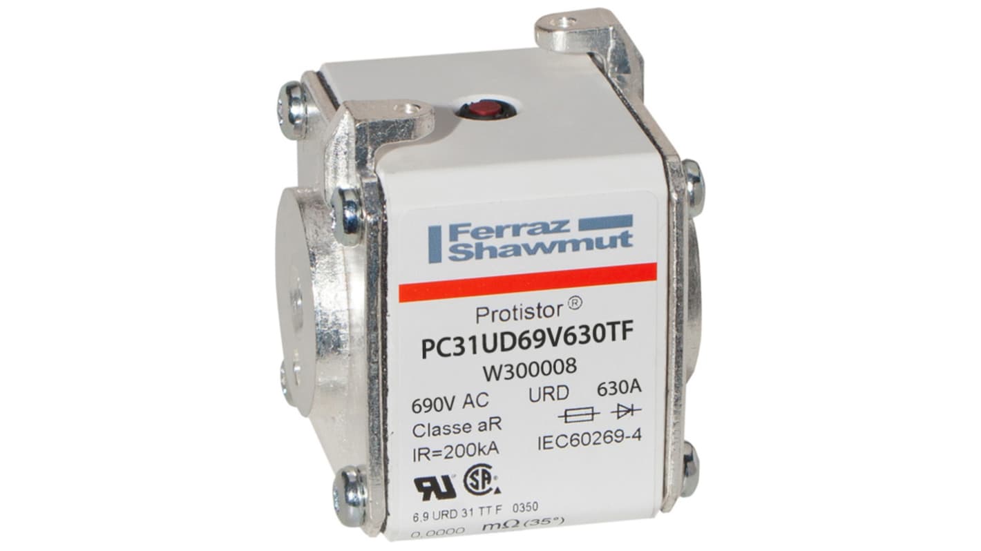 Mersen 630A size 31 FF Square Body Fuse, aR, 700V