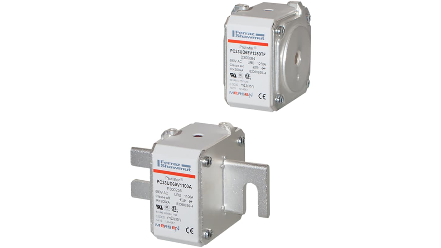 Mersen 1kA size 33 FF Square Body Fuse, aR, 700V
