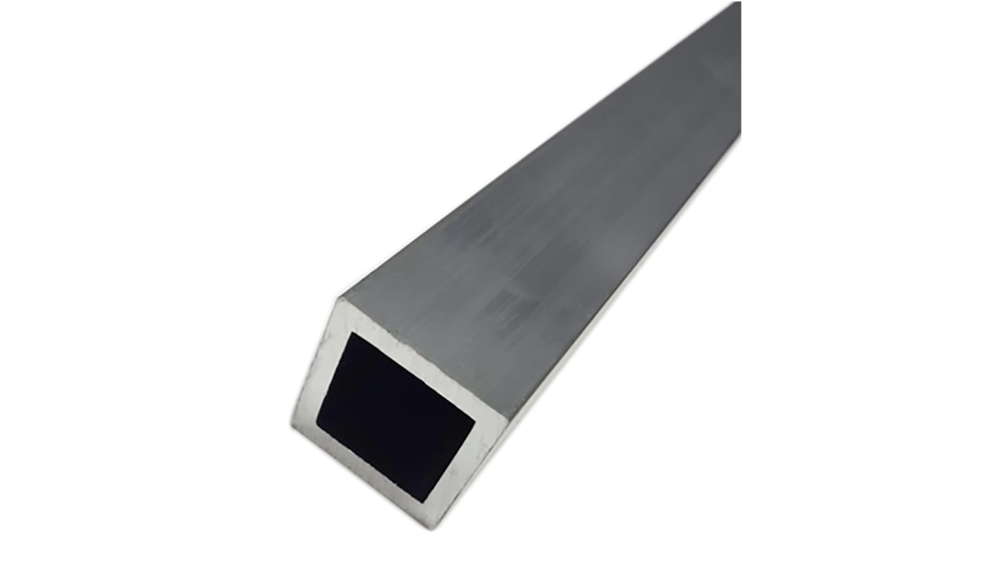 Square Aluminium Metal Tube, 3/4in ID, 1m L, 1in W, 1in H, 10SWG Thickness