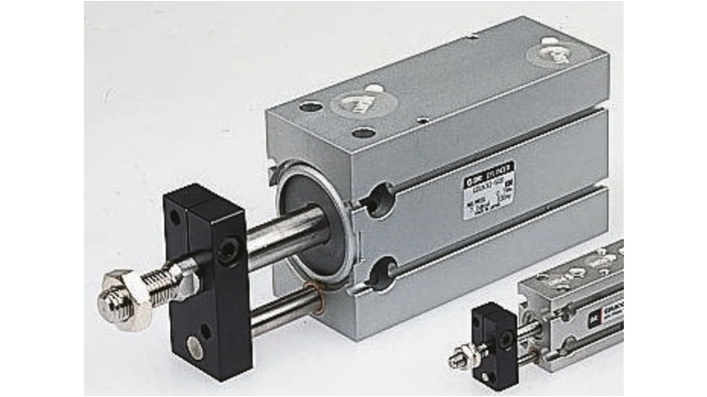 SMC CUK Pneumatik-Kompaktzylinder doppeltwirkend, Bohrung Ø 32mm / Hub 25mm, bis 0,7 MPa