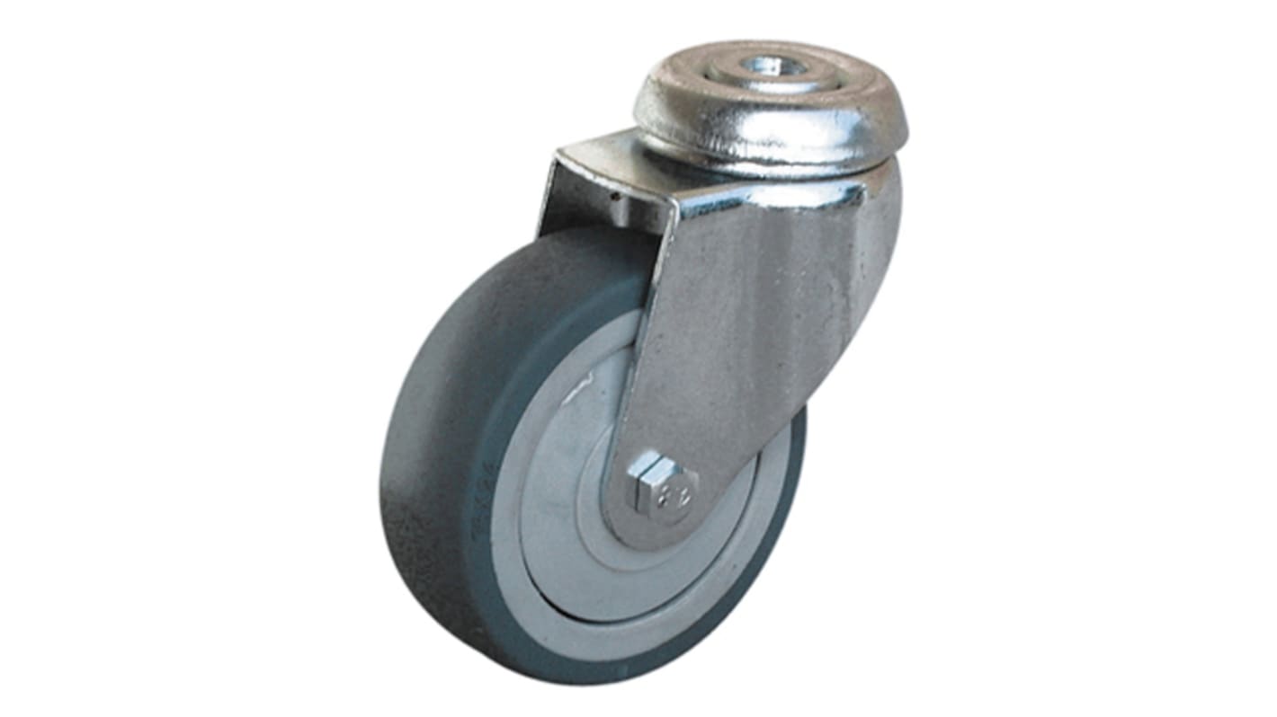 Stem Swivel Castors, 70daN, Rubber tyres