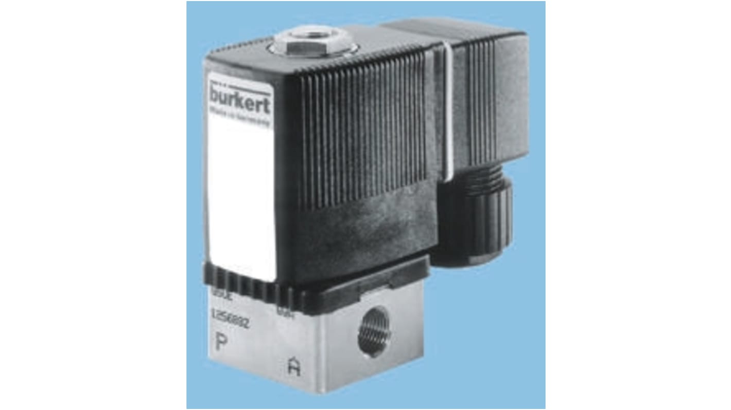 Elettrovalvola NC Burkert, 10 bar max, 2 porte , 24 V c.a., 1/8poll
