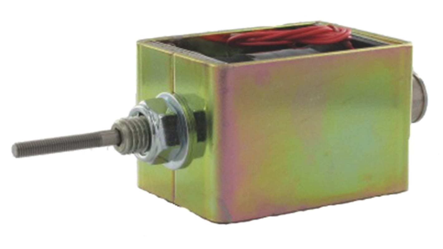 Solenoide lineal de empujar Mecalectro, 24 V dc, recorrido 18mm, fuerza 5 → 40N