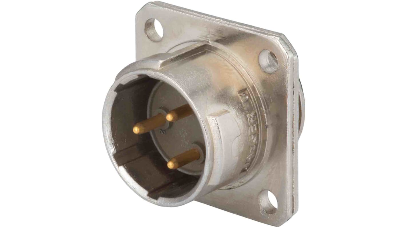 Jaeger Circular Connector, 12 Contacts, Panel Mount, Male