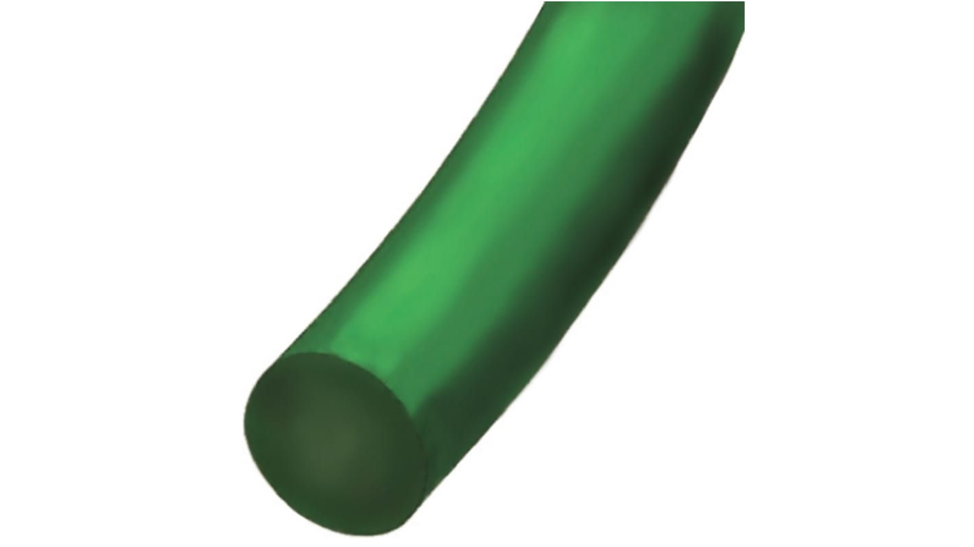 RS PRO 30m 8mm diameter Green Round Polyurethane Belt for use with 76mm minimum pulley diameter