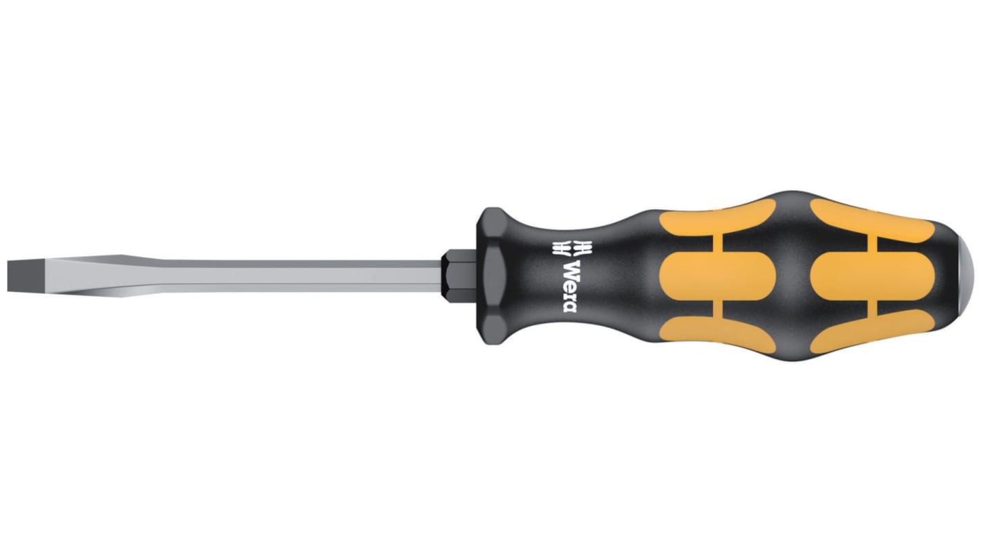 Wera Slotted  Screwdriver, 5.5 x 0.8 mm Tip, 100 mm Blade