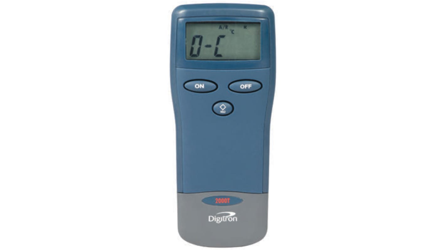 Digitron 2000T Wired Digital Thermometer for HVAC, Industrial Use, K Probe, 1 Input(s), +1350°C Max, ±0.5 % Accuracy -