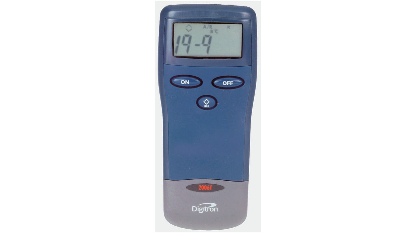 Termometro digitale Digitron 2006T, sonda T, +400°C max , Cert. LAT