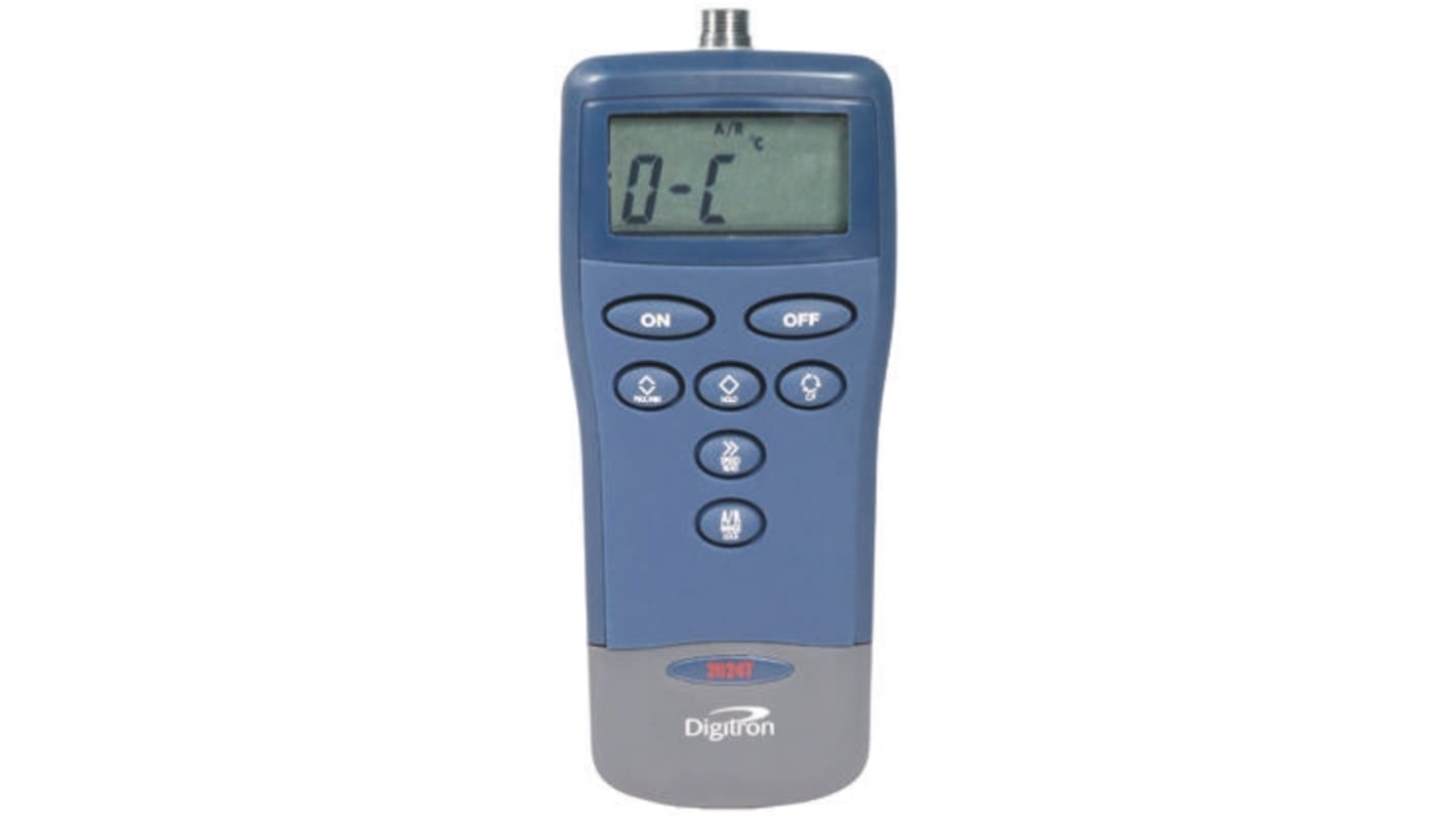 Digitron 2024T Wired Digital Thermometer, PT100 Probe, 1 Input(s), +800°C Max, ±0.2% + 0.1 °C Accuracy - With RS