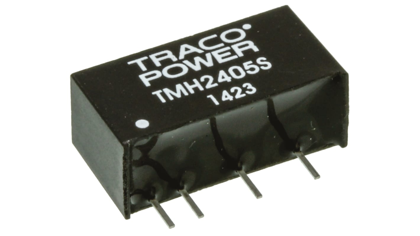 TRACOPOWER TMH DC-DC Converter, 5V dc/ 400mA Output, 21.6 → 26.4 V dc Input, 2W, Through Hole, +85°C Max Temp