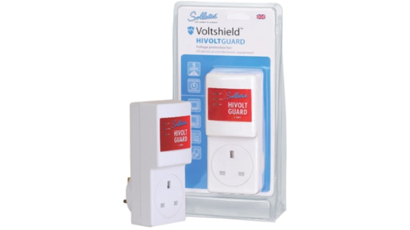Sollatek, Hivoltguard Surge Suppressor Unit 230 V Maximum Voltage Rating 6.5kA Maximum Surge Current Over Voltage