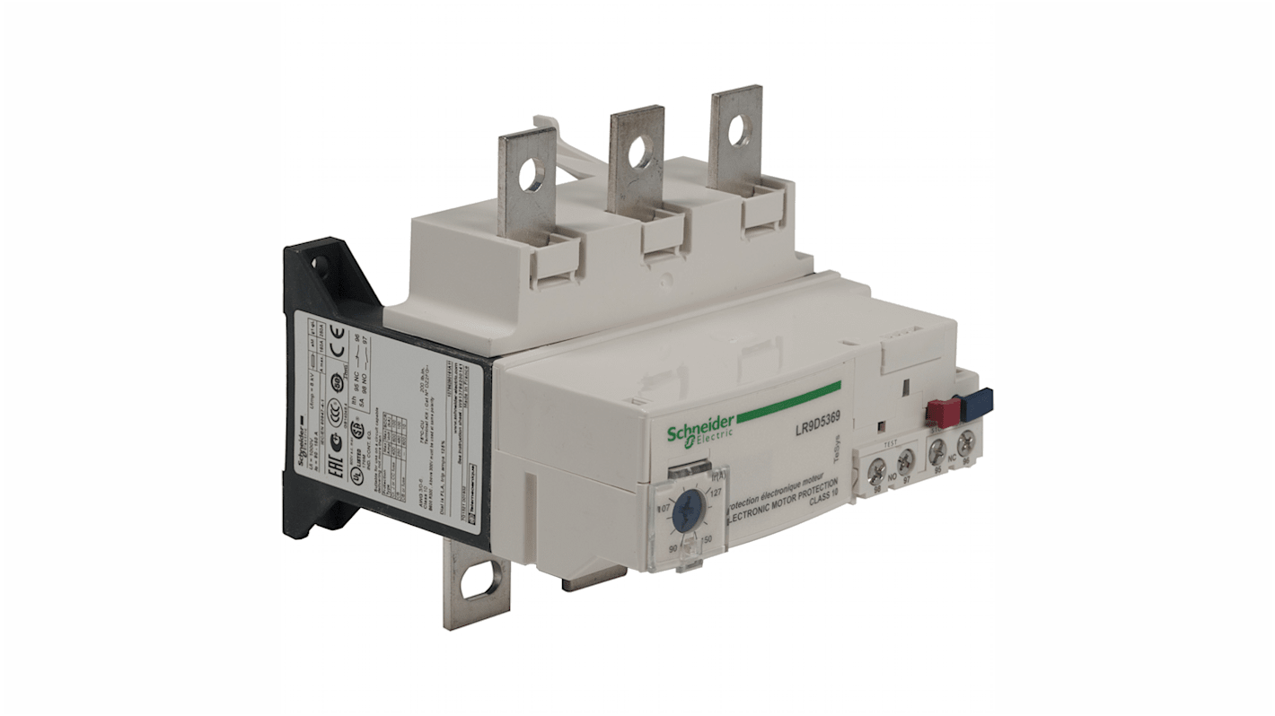 Schneider Electric LR9D Overload Relay, 90 → 150 A F.L.C, 105 A Contact Rating, 59 kW, 24 Vdc, TeSys