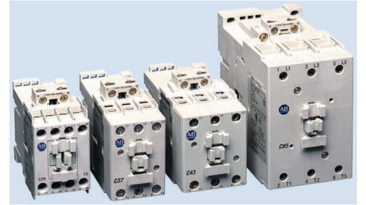 Stycznik 24 V dc Allen Bradley styki: 3 45 kW 85 A 3NO Śruba 100-C85DJ00