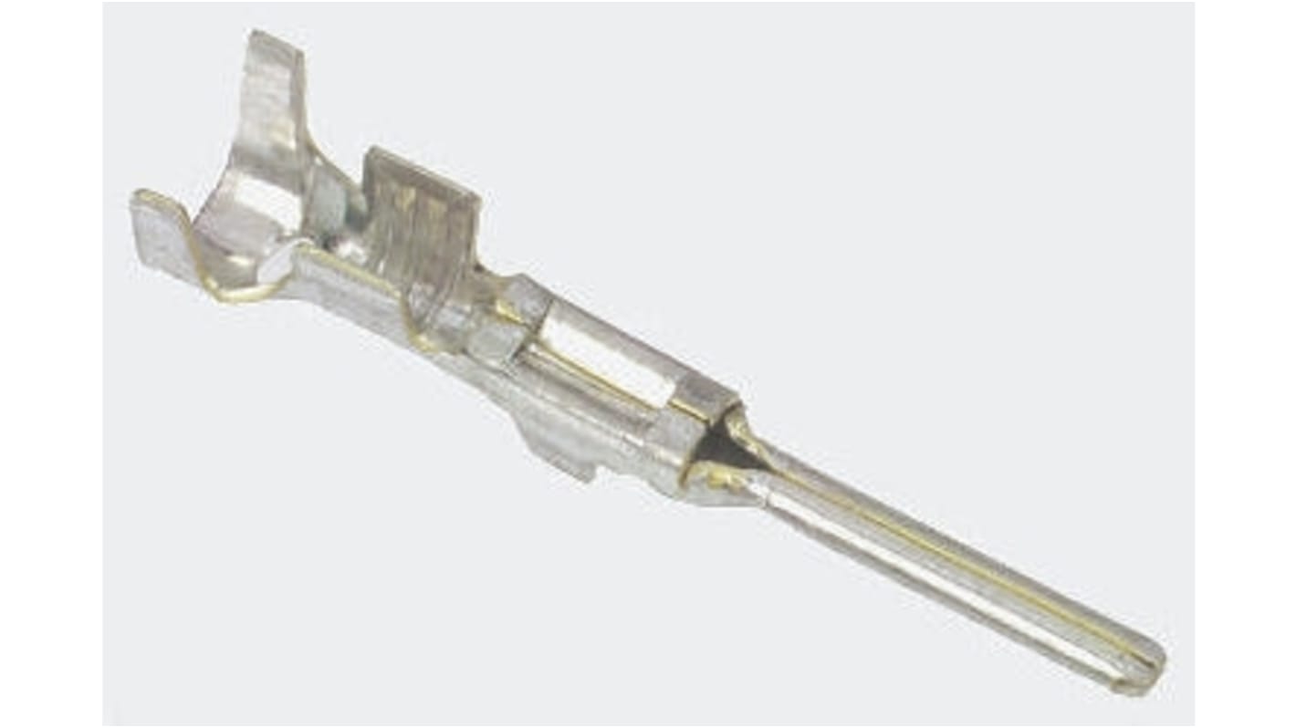 TE Connectivity MINI-MIC Series Male Crimp Terminal, 17AWG Min, 15AWG Max