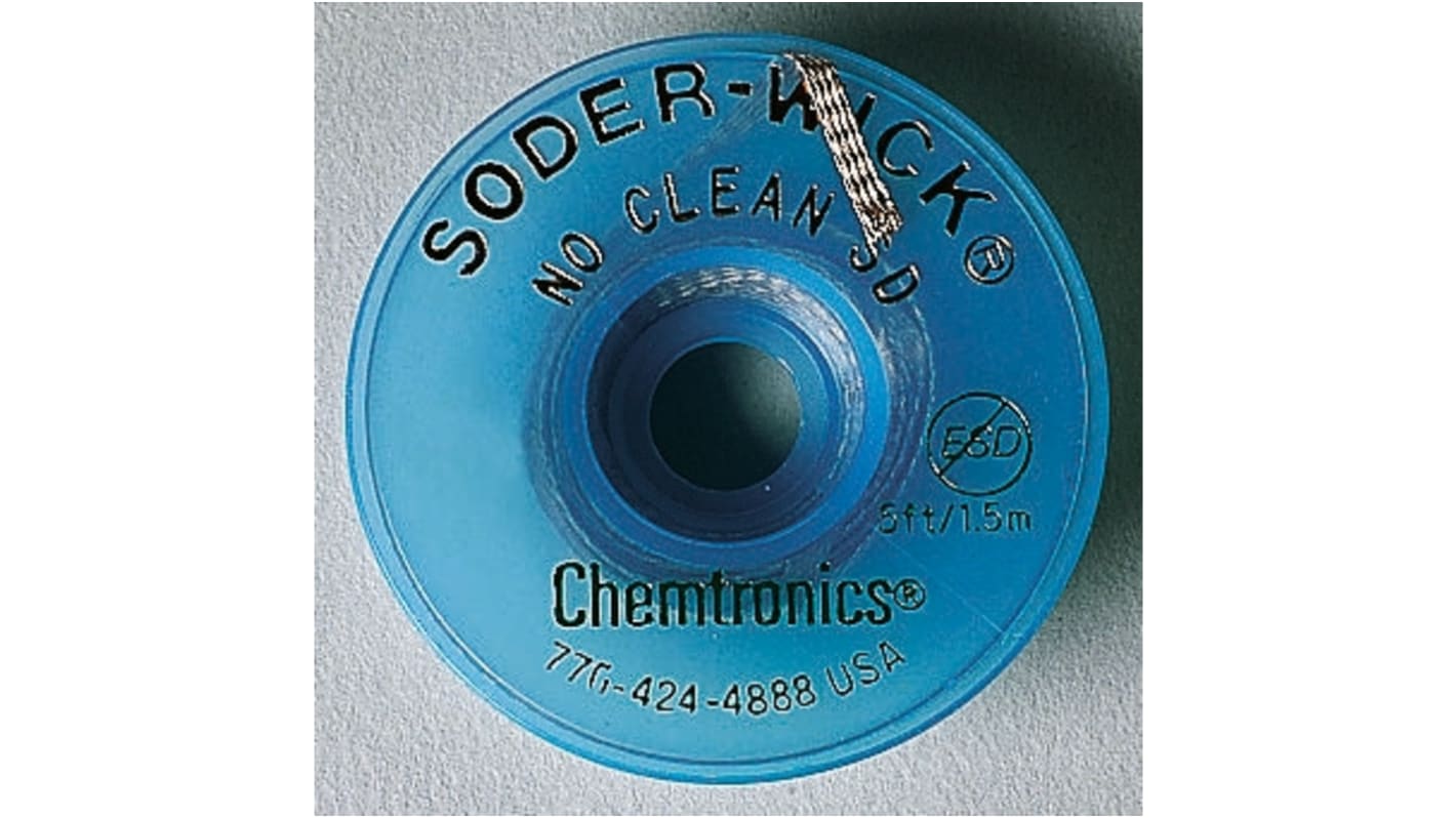 Chemtronics 1.5m No Clean Desoldering Braid, Width 2.8mm
