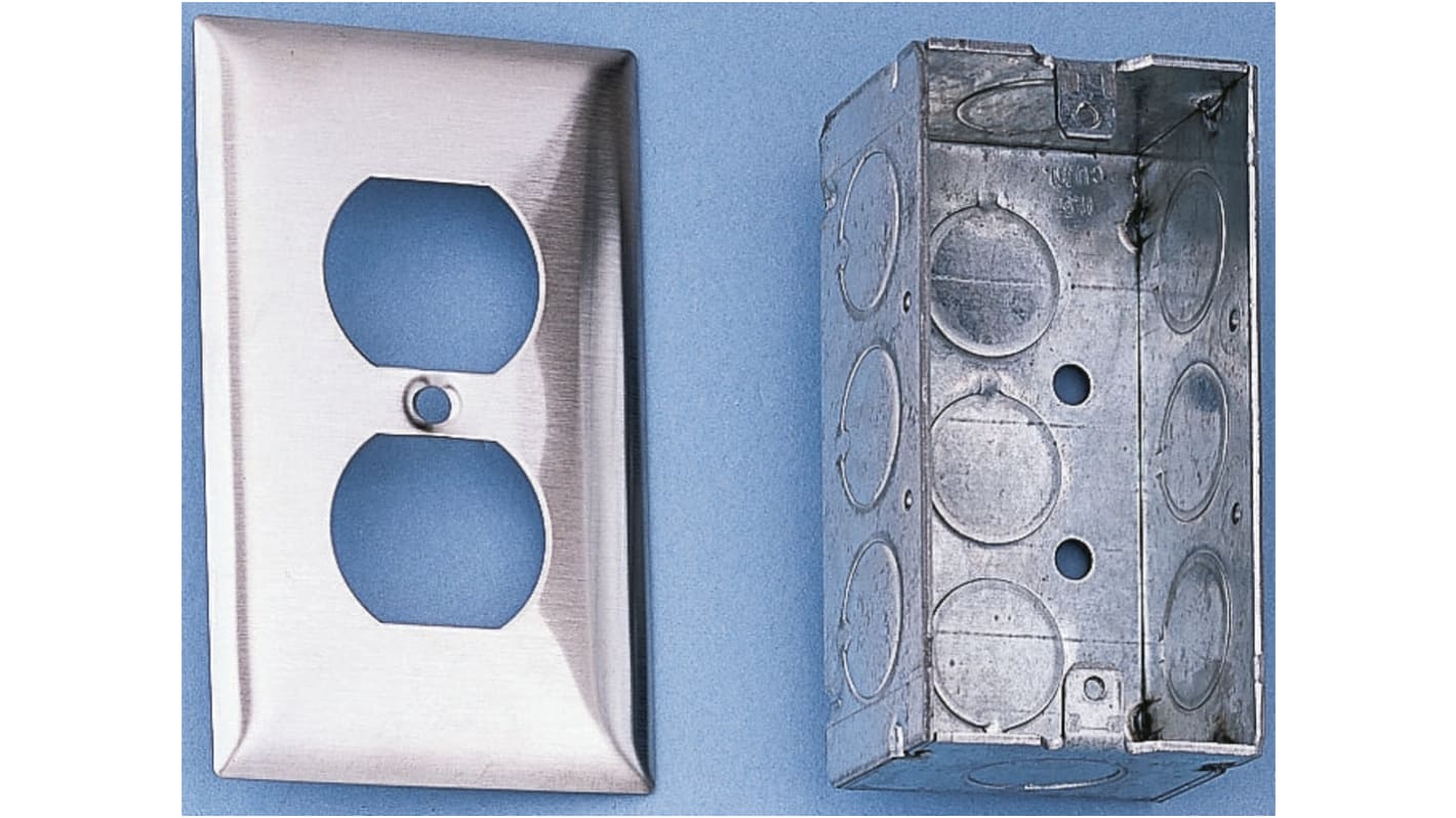 Hubbell Steel Junction Box, 102 x 54 x 40mm